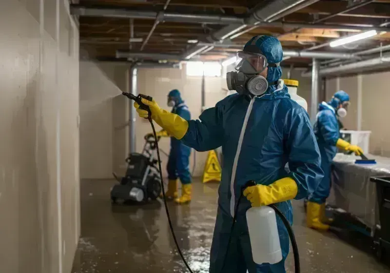 Basement Sanitization and Antimicrobial Treatment process in Chester, IL